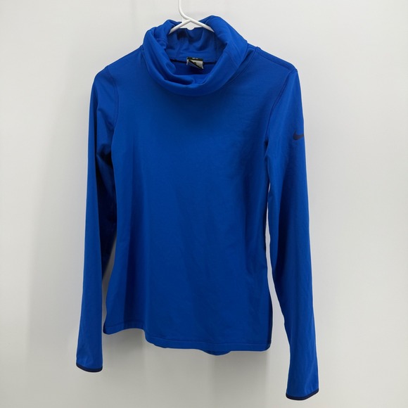 Nike Tops - Nike Pro Dri-FIT Cowl Neck Long Sleeve Top Blue 620415-439 Womens Small